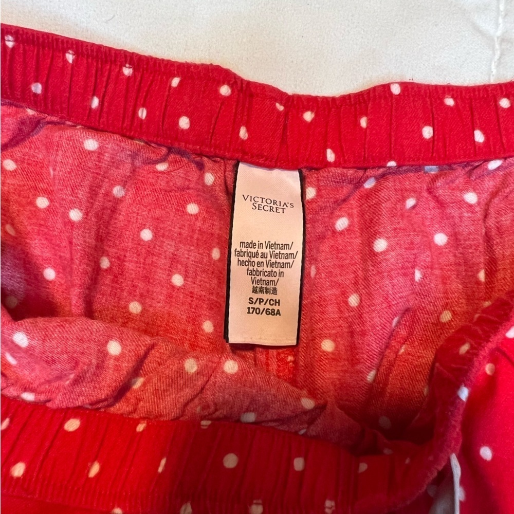Victoria’s Secret Red Polka Dot Jogger Pajama Pants - Picture 3 of 3